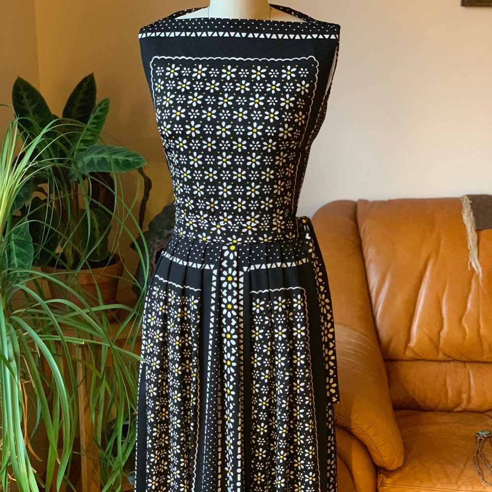 70s Vintage Boho daisy top S